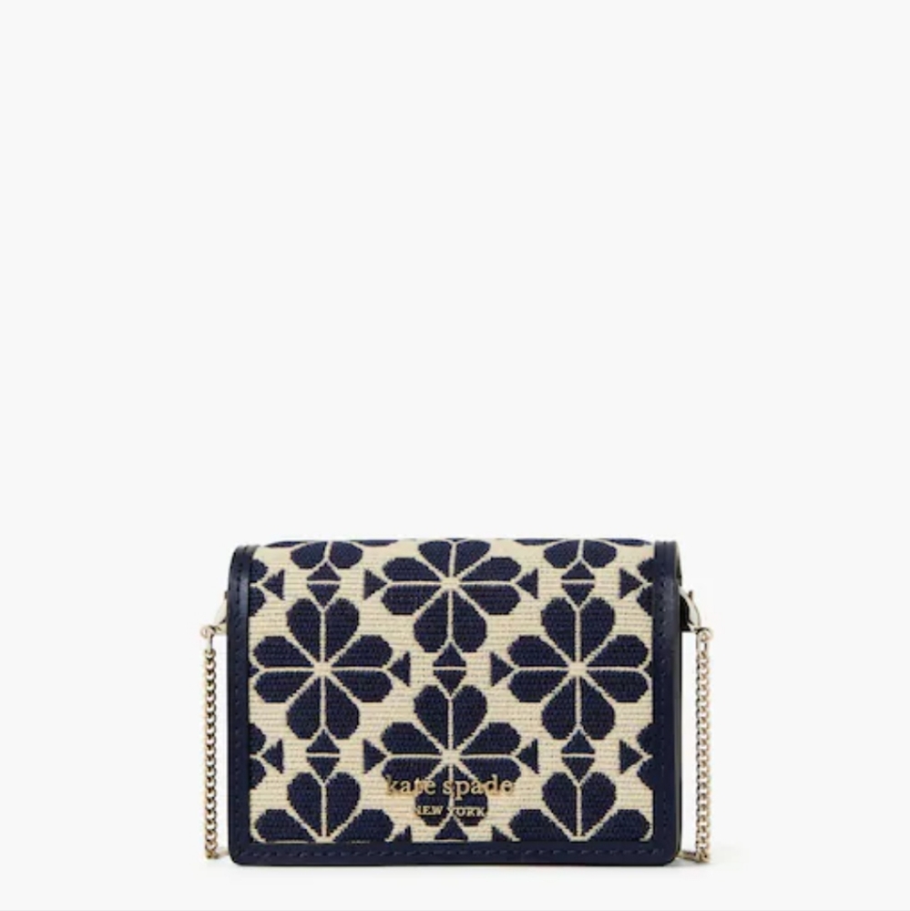 Kate spade spade flower Jacquard Chain cardholder